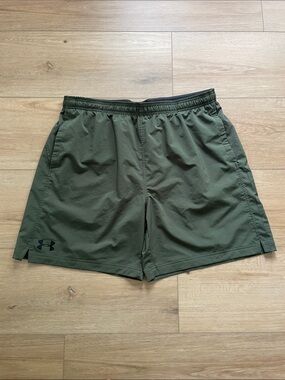 Under Armour Men's Olive Green Training Shorts, 2XL